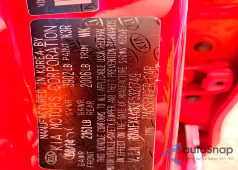 2015 Kia Forte Ex from USA, damaged, VIN KNAFX4A83F5321749